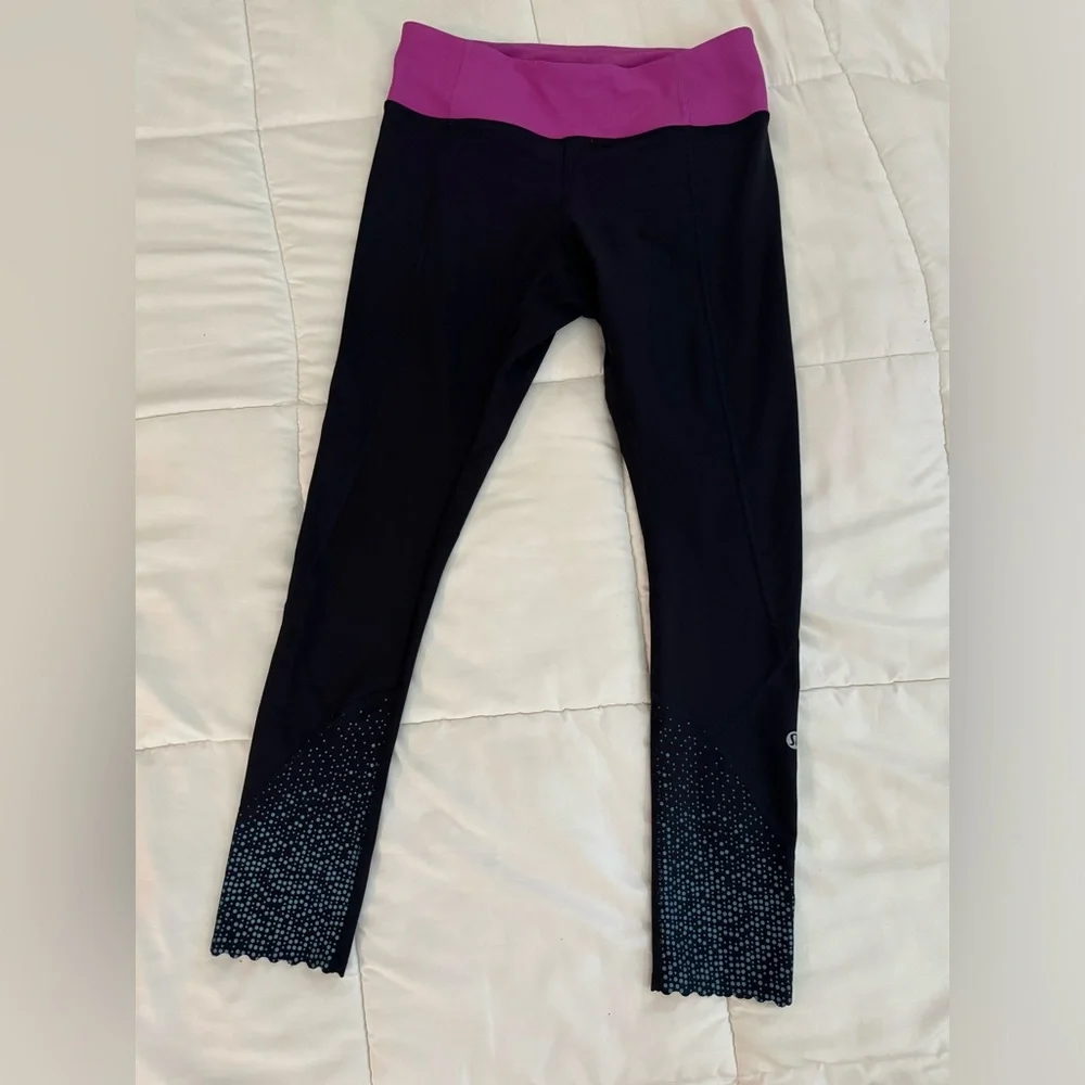 Lululemon tight stuff reflective tight grape black tender violet purple - Picture 11 of 15